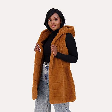 Juniors' madden girl Long Faux Fur Vest