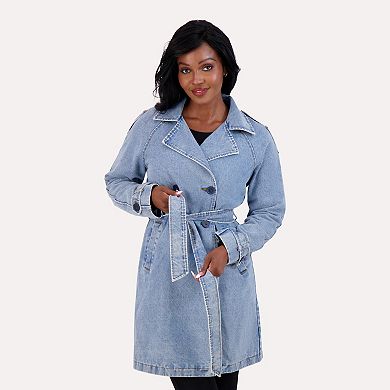 Madden Girl Juniors' Asymmetrical Belted Wrap Coat Size LARGE main image 1