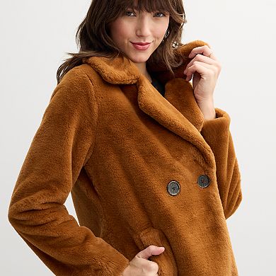 Juniors' madden girl Faux Fur Coat