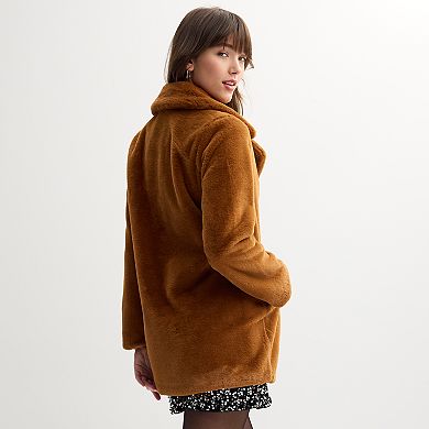 Juniors' madden girl Faux Fur Coat