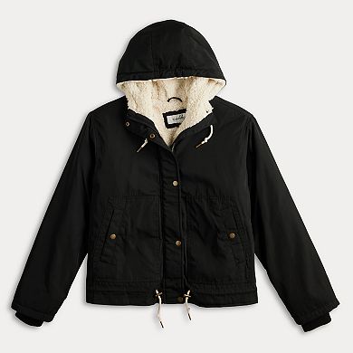 Women's Sebby Cozy Faux-Fur Lined Hooded Twill Anorak Jacket