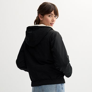 Women's Sebby Cozy Faux-Fur Lined Hooded Twill Anorak Jacket