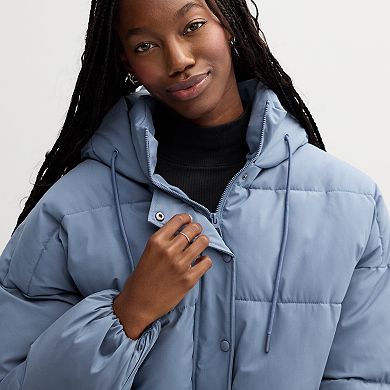 Junior's Sebby Hooded Oversized Puffer Coat