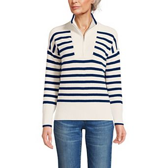 Women's Lands' End Drifter Quarter Zip Sweater