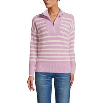 Women's Lands' End Drifter Quarter Zip Sweater