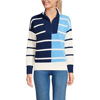 Women's Lands' End Drifter Quarter Zip Sweater