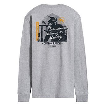 Men's Yellowstone Rip Winning Or Learning Long Sleeve Graphic Tee