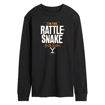 Men's Yellowstone Beth Dutton Rattlesnake Long Sleeve Graphic Tee