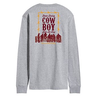 Men's Yellowstone Been Doing Cowboy Long Sleeve Graphic Tee