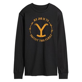 Men's Yellowstone Protect This Family Long Sleeve Graphic Tee