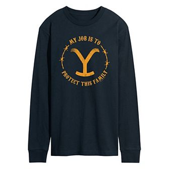 Men's Yellowstone Protect This Family Long Sleeve Graphic Tee