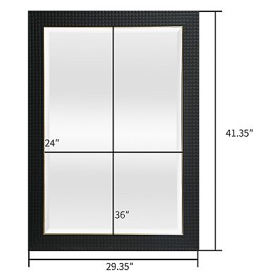 Textured Frame Mirror Wall Decor
