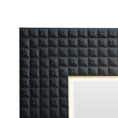 Textured Frame Mirror Wall Decor