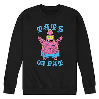 Men's SpongeBob SquarePants Tats On Pat Fleece Sweatshirt