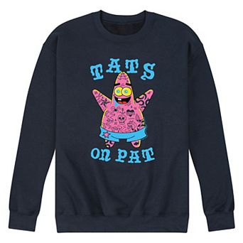 Men's SpongeBob SquarePants Tats On Pat Fleece Sweatshirt