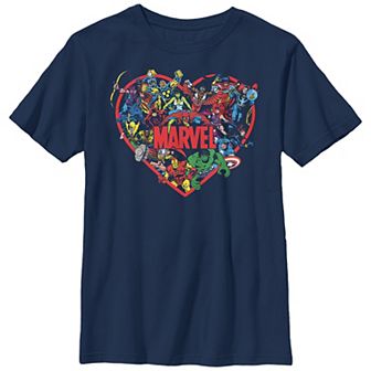 Boys Marvel Avengers Filled Heart Graphic Tee