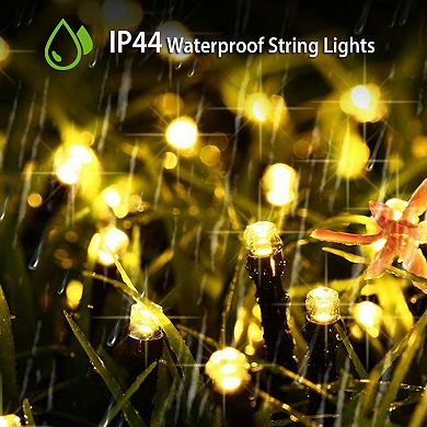 Solar Fairy String Lights 12m 100 Leds 8 Modes Multicolor Waterproof Starry String Lights