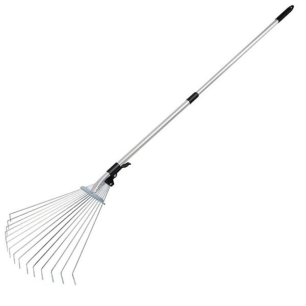 63'', Expanding 15 Teeth Adjustable Garden Leaf Rake