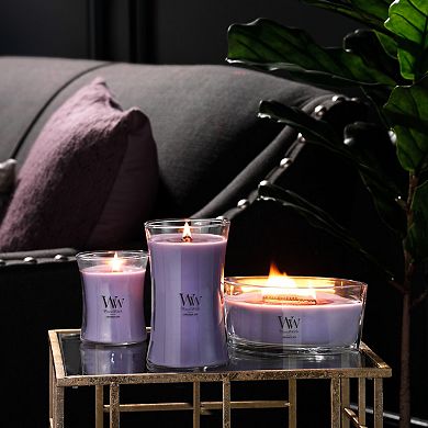Woodwick Lavender Spa Large 21.5-oz. Single Wick Hourglass Candle