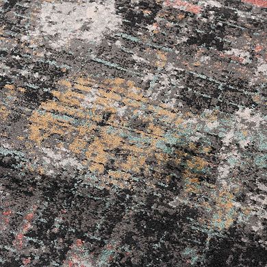 Alora Decor Hera Black Abstract Area Rug