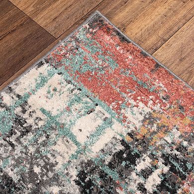 Alora Decor Hera Black Abstract Area Rug