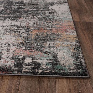 Alora Decor Hera Black Abstract Area Rug