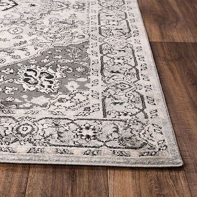 Alora Decor Be Gray Traditional Medallion Area Rug