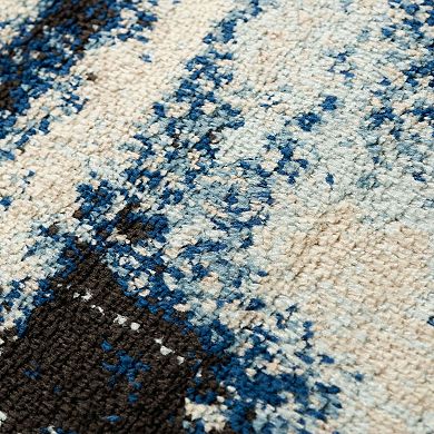 Alora Decor Rosa Blue Abstract Area Rug