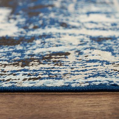 Alora Decor Rosa Blue Abstract Area Rug