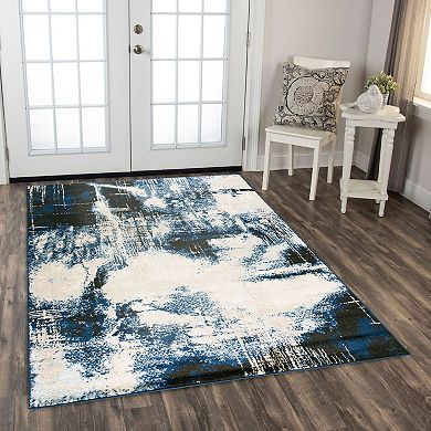 Alora Decor Rosa Blue Abstract Area Rug