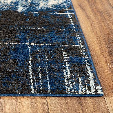 Alora Decor Rosa Blue Abstract Area Rug