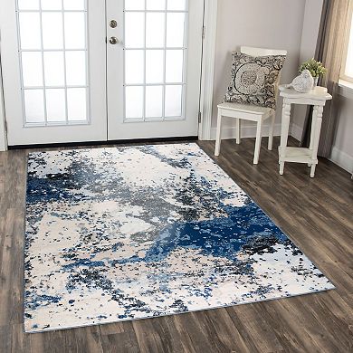 Alora Decor Oti Blue Abstract Area Rug