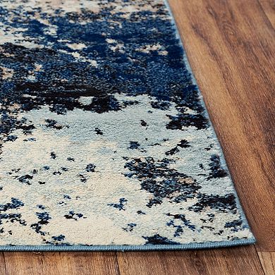 Alora Decor Oti Blue Abstract Area Rug