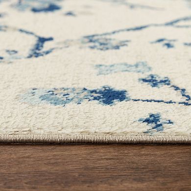 Alora Decor Eva Blue & White Floral Area Rug