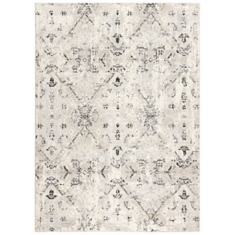 Alora Decor Claire Beige Boho Patterned Area Rug