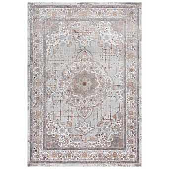 Alora Decor Joy Gray Boho Medallion Area Rug