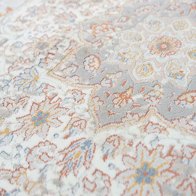 Alora Decor Joy Gray Boho Medallion Area Rug