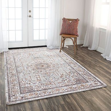 Alora Decor Joy Gray Boho Medallion Area Rug