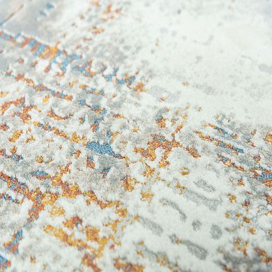 Alora Decor Ila Ivory Contemporary Patterned Area Rug