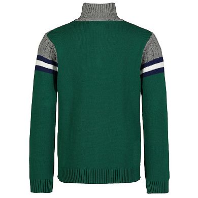 Boys 4-20 IZOD Stripe Cable Knit 1/4-Zip Sweater