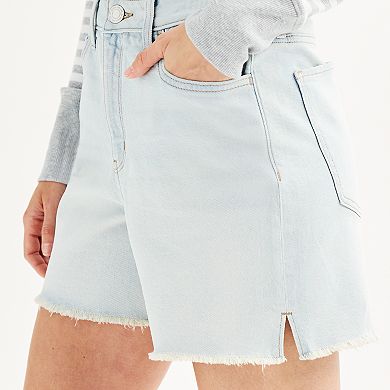Juniors' SO® Frayed Jean Shorts