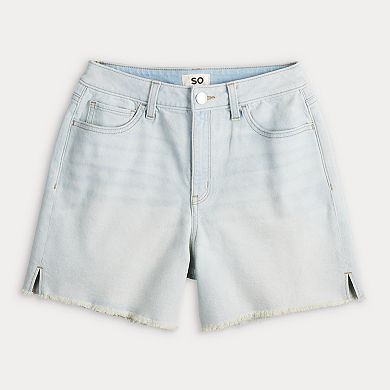 Juniors' SO® Frayed Jean Shorts
