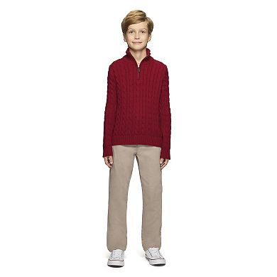 Boys 4-20 IZOD Cable Knit 1/4-Zip Sweater