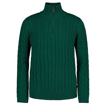 Boys 4-20 IZOD Cable Knit 1/4-Zip Sweater