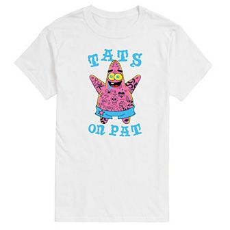 Men's SpongeBob SquarePants Tats on Pat Graphic Tee