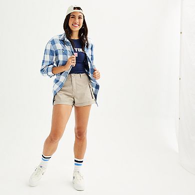 Juniors' Tinseltown Poplin Cargo Shorts