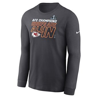 Men's Nike Kansas City Chiefs 2023 NFL Conference Champions - Trophy Collection Long Sleeve Tee