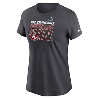 Women's Nike San Francisco 49ers 2023 NFL Conference Champions Trophy Short Sleeve Tee