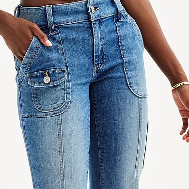 Juniors' SO® Low Rise Utility Flare Pants