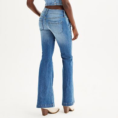 Juniors' SO® Low Rise Utility Flare Pants